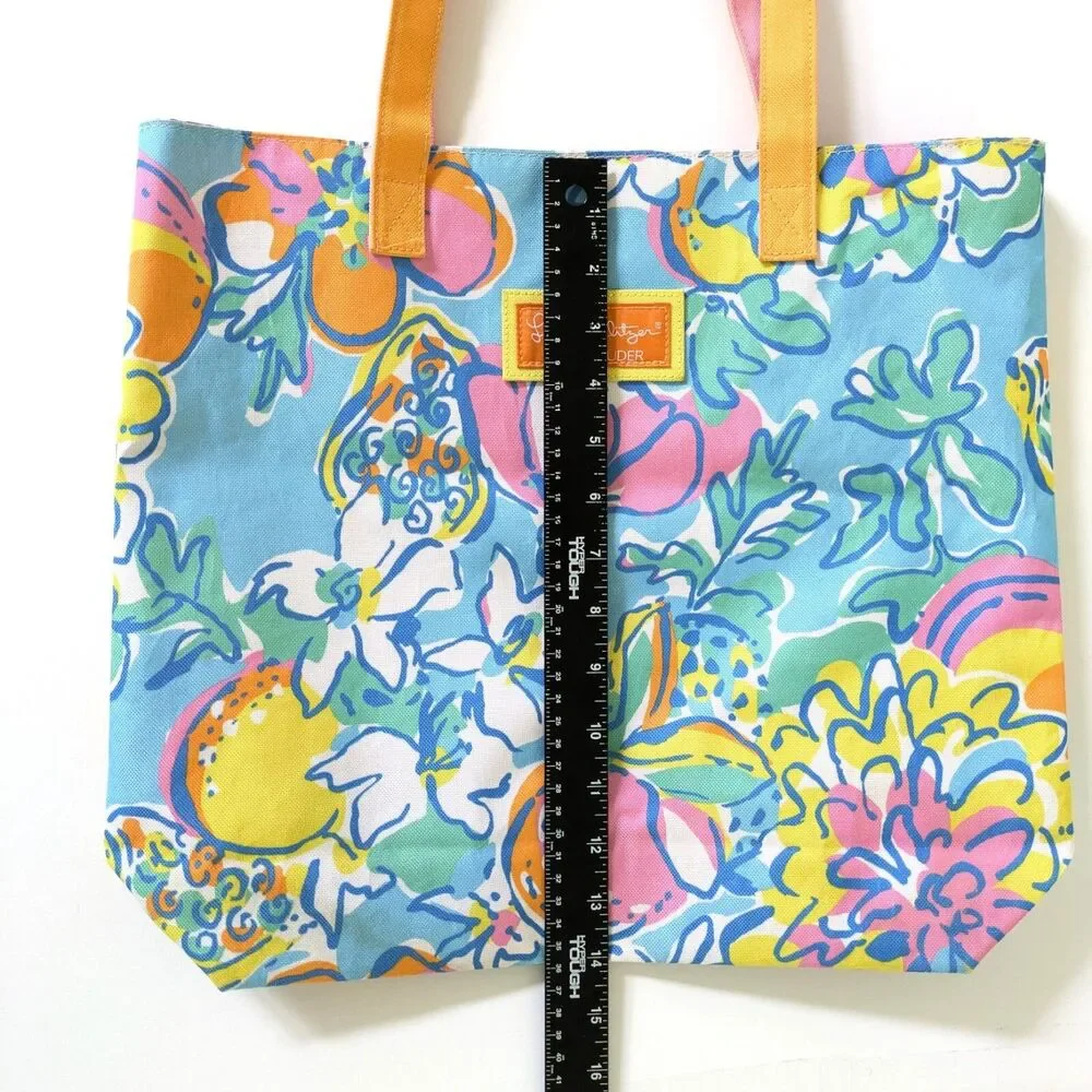 Lilly Pulitzer x Estee Lauder Bright Floral Print Tote Bag Carryall Beach